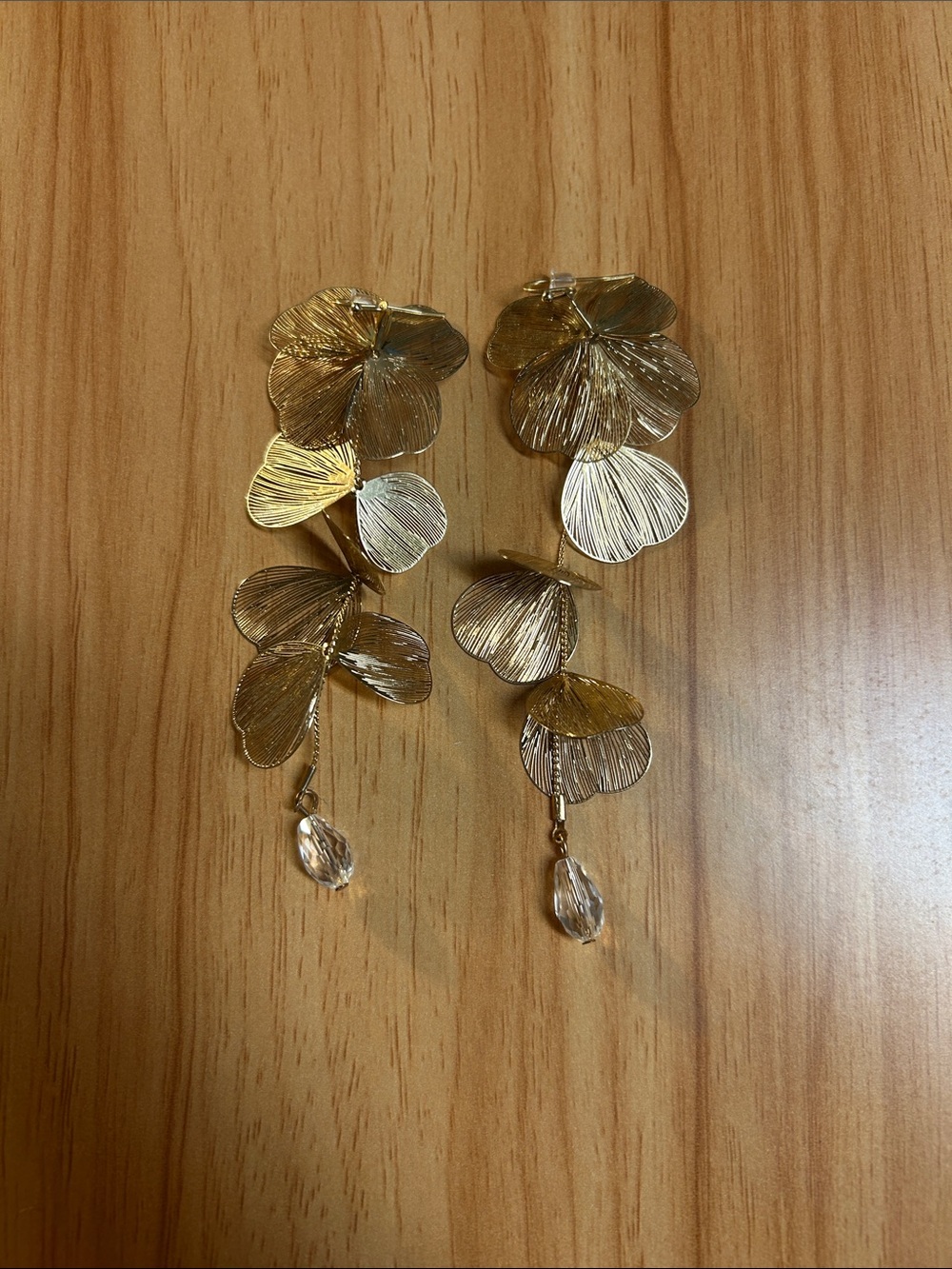 Gold Floral Drop Earrings - Elegant Women’s Jewelry